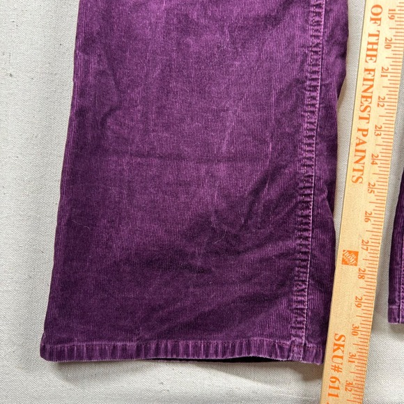 LL Bean Corduroy Pants Womens 20t Tall Grape Purple Straight High Rise Outdoor - Picture 7 of 9